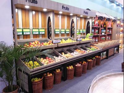 點擊查看詳細信息<br>標題：果蔬架-95  鐵木結合 閱讀次數：1254