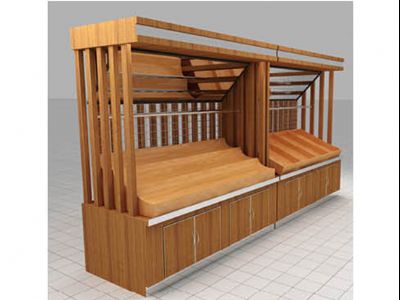 點擊查看詳細信息<br>標題：果蔬架-85  鐵木結合 閱讀次數：1256