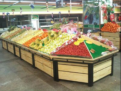 點擊查看詳細信息<br>標題：果蔬架-33  鐵木結合 閱讀次數：1272